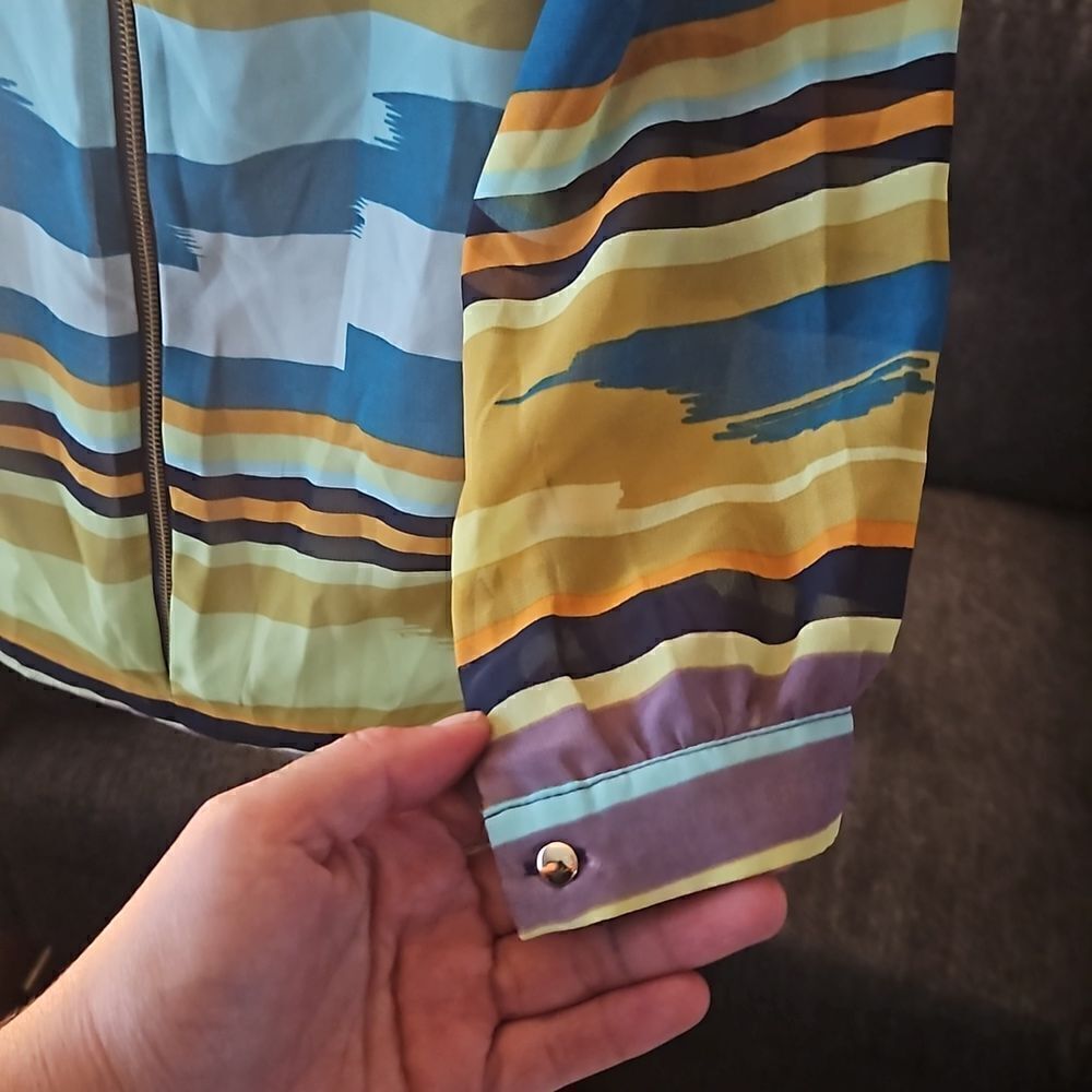 Colorful striped 3/4 sleeve blouse - Picture 5 of 5